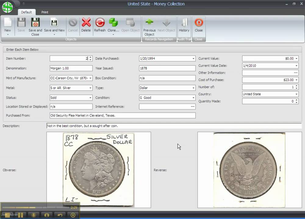 Organize and Inventory your coin collection