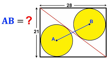 Can you find the length AB? | (Identical circles in a rectangle) | #math #maths #geometry