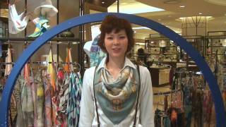 阪急百貨店 スカーフの巻き方1 アフガン巻 2fシーズン雑貨 Youtube