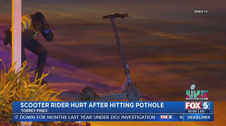 Scooter Rider Hurt After Hitting Pothole in Torrey...