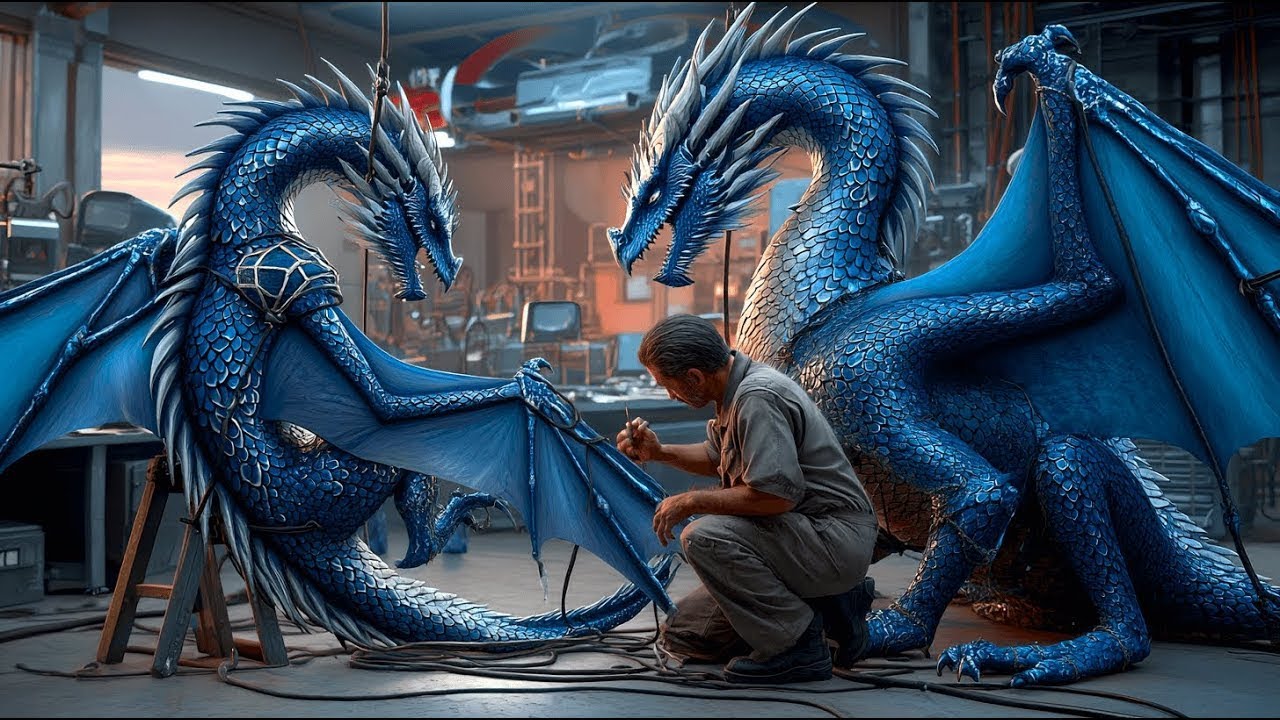 Menschlicher Mechaniker entwirrte zwei Drachen – Im nächsten Morgengrauen verneigten sich ihre......