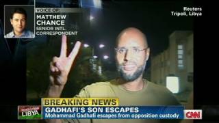 Gadhafi's son talks to CNN reporter