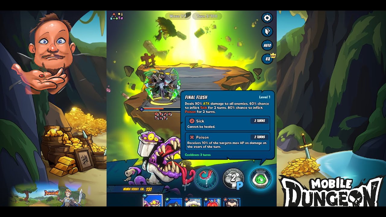 Mobile Dungeon can we beat the hardest content with 5 blue heros?!