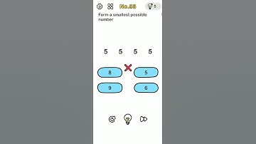 Brainout Level 93 | Form a smallest possible number? Walkthrough Gameplay solutions |waqas gamer