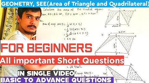 Class 10 maths Geometry | Basic To Advance | Area of triangle and Quadrilaterals | Akash sir
