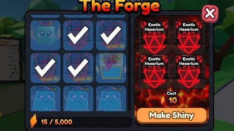 🥳 I completed the season pass and made shiny exotic hexarium in mining sim 2!!!