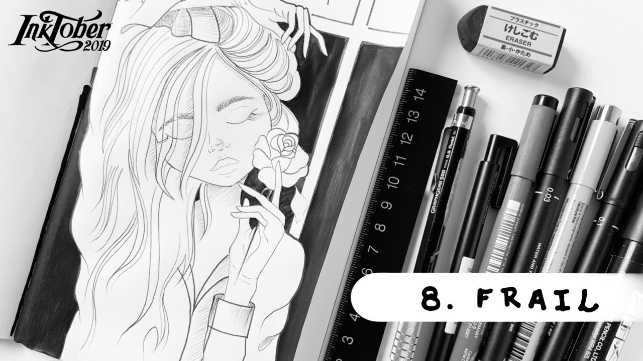 Inktober 2019 , Day 8 , FRAIL , Illustration