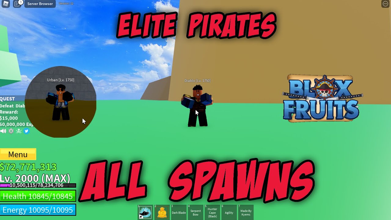 All Fruit Spawn Locations (Blox Fruits) SEA 2 