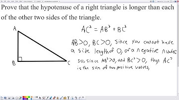 Proving the Hypotenuse is the Longest Side of a Right Triangle