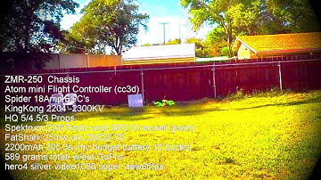 ZMR-250 FPV MiniQuad, Learning to Line Of Sight Flip GoPro studio compilation