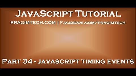 JavaScript timing events