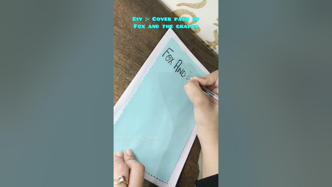 Storybook :- Fox and The grapes Handmade Cover Page | #shorts #subscribeformorevideos
