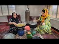 Cooking traditional afghan food in the village  iran village life