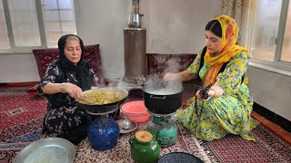 Cooking traditional Afghan food in the village | iran village life screenshot 5