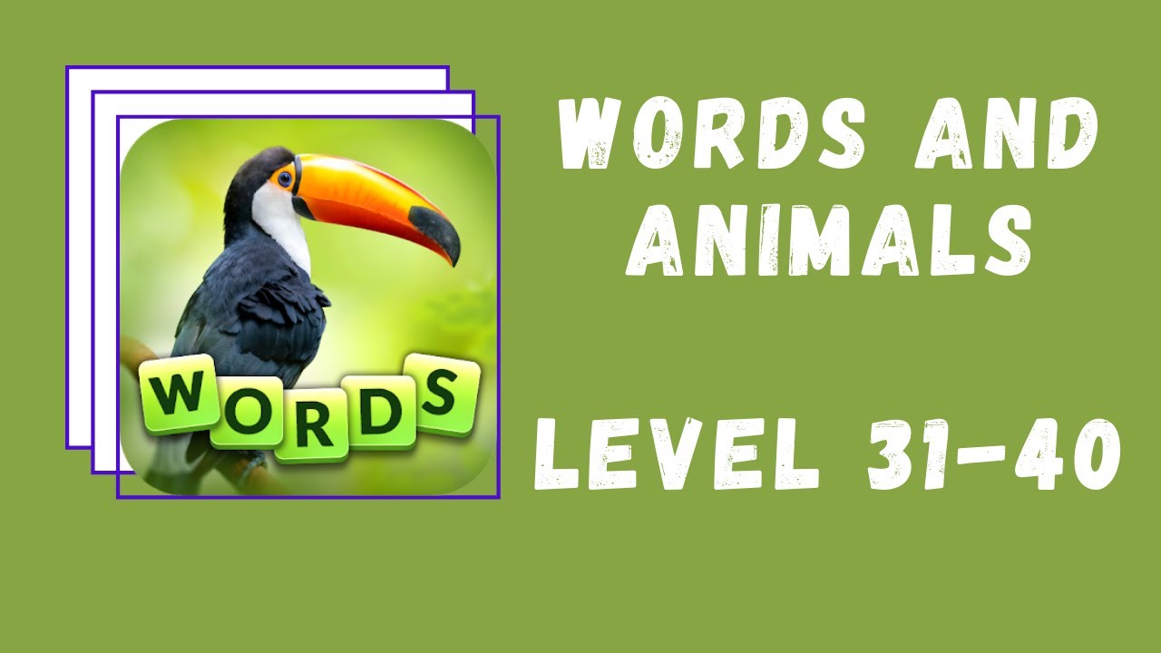 Words and Animals Answers Level 3140  YouTube