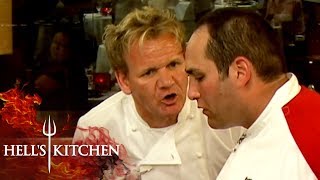 Sweaty Chef Has His Food Returned For Being Too Salty | Hell's Kitchen