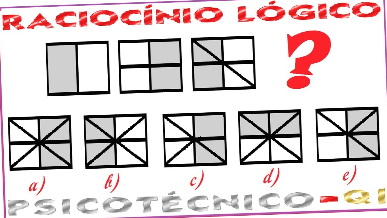 Raciocínio Lógico Figuras imagens Teste psicotécnico QI Quociente e  Inteligência Detran Concurso RLM - Lógica I