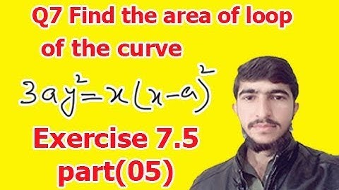 find the area of the loop of cuve (bsc math calculus chapter 7 exercise 7.5 part(5))