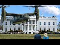 US Presidential MV-22 Lands at The White House For Urgent Mission