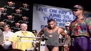 91 Mike Tyson Stares me DOWN in his underwear. Iron Mike vs Razor Ruddock 1991 Weigh-In