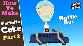 Fortnite Cake Tutorial (Part 2) How to Make a Fortnite Battle Bus Cake Topper -Cake Decorating Video