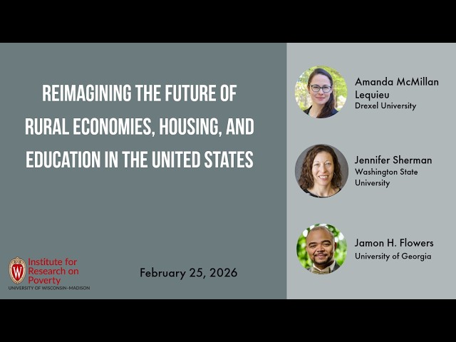 Webinar: Reimagining Future of Rural Economies, Housing, and Education in the United States
