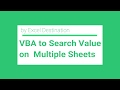 VBA to Search Value on Multiple Sheets
