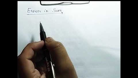 errors in sum and difference