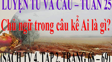 TIẾNG VIỆT LỚP 4 - TUẦN 25 - LTVC - BÀI: CHỦ NGỮ TRONG CÂU KỂ AI LÀ GÌ - Trường Tiểu học Bông Sao