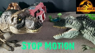 Jurassic World Dominion// Rexy vs Giganotosaurus - Stop Motion!