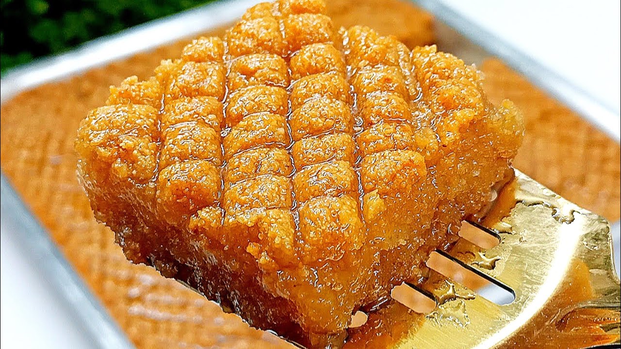 لو عندك سميد❗اعملي حلوى سهله و سريعه تنافس الهريسه والبسبوسه 👌 بدون بيض ولا زبدة ولا حليب