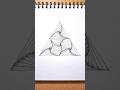 Amazing Triangle Illusion Drawing 🔺 | Satisfying Geometric Art #shorts