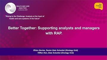 HACA 2025: Shift to Community: Better Together: Supporting analysts and managers with RAP
