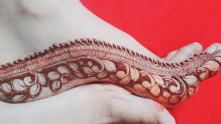 new stylish foot mehndi design ? || foot border buetifull mehndi design ||सुंदर पैर कि महेंदी डिजाईन