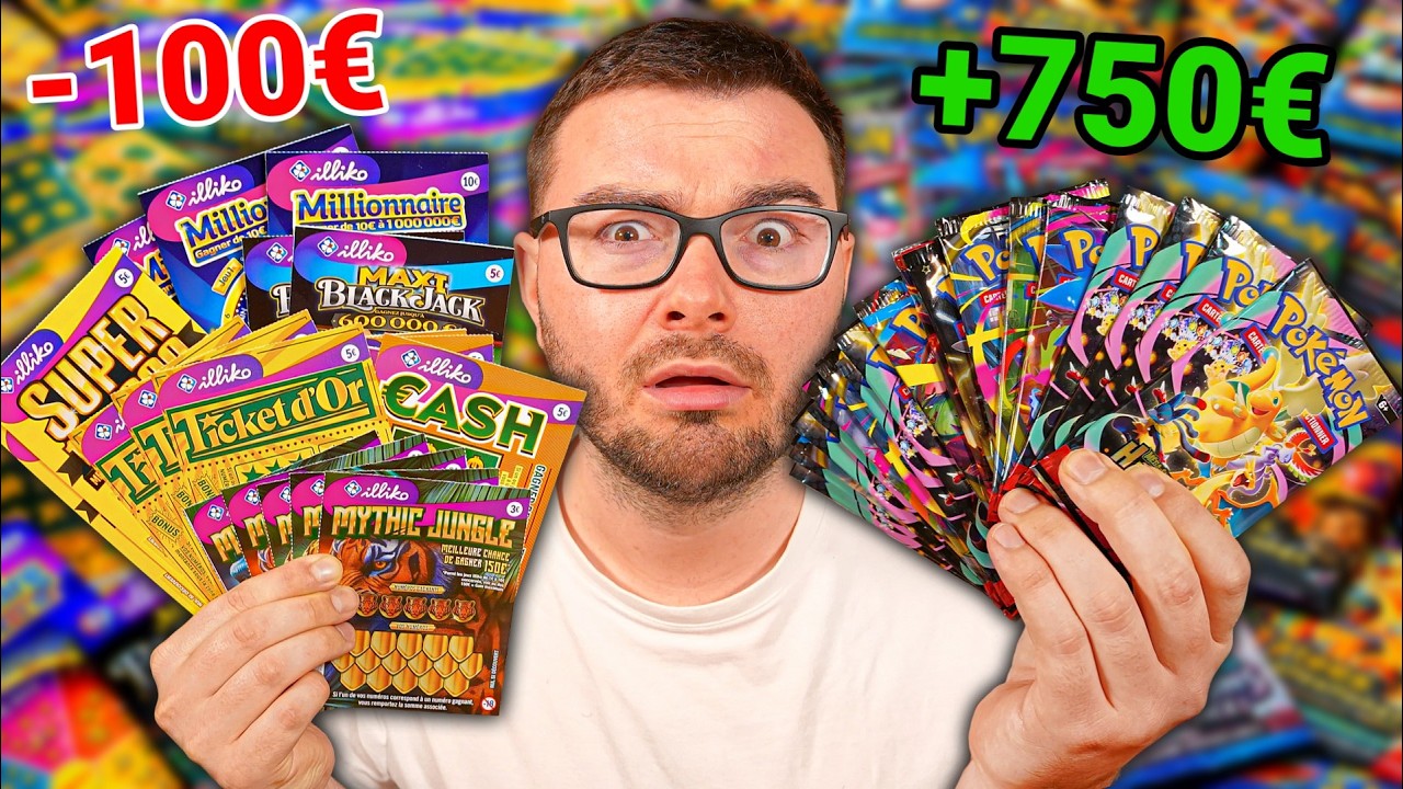 J'achète 100€ de TICKET A GRATTER VS 100€ de BOOSTER POKÉMON ! (lequel est le plus rentable ?)