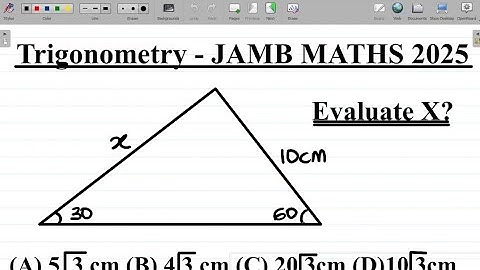 Trigonometry: JAMB 2025 Mathematics Question on How to Find the Missing Side of a Triangle.
