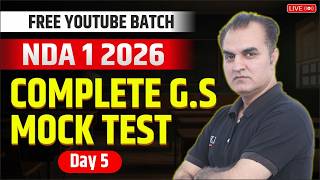 Complete Gs Mock Test Day 5 | Nda 1 2026 Gs Practice Questions & Strategy | Learn With Sumit