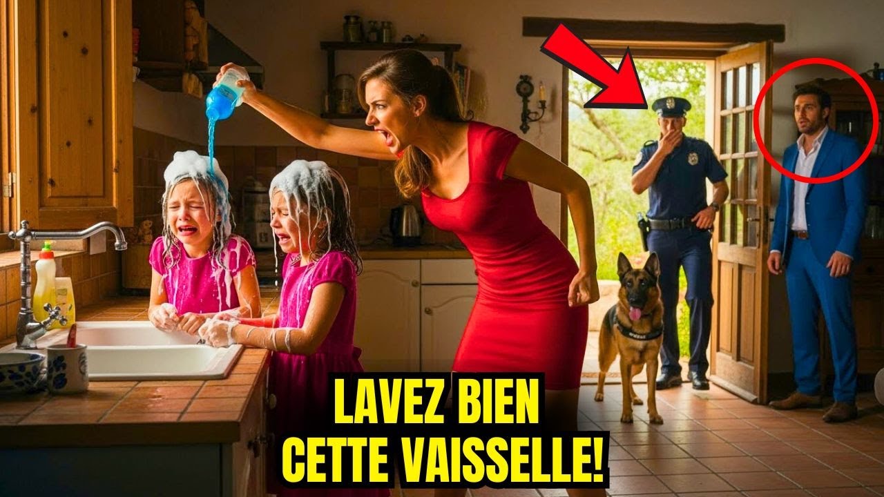 Un chien policier conduit la police jusqu’à un manoir — ce que la belle-mère faisait aux jumelles…