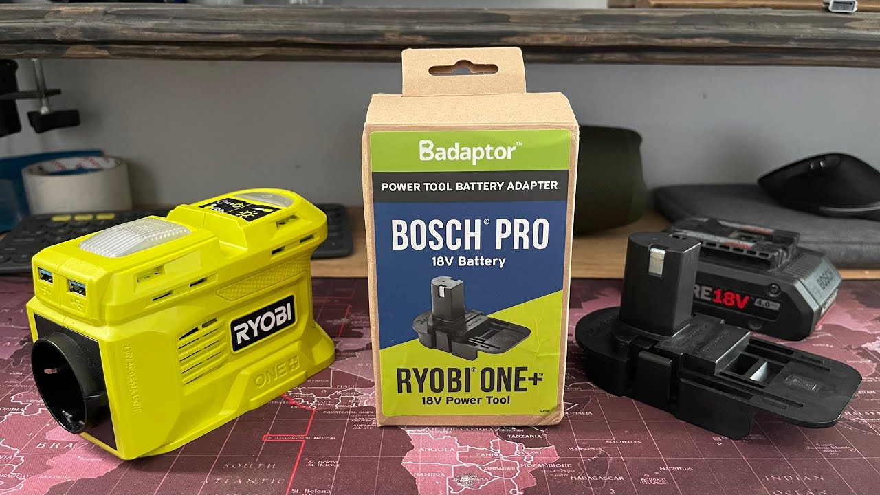 Ryobi RY18BI150B + Bosch adapter Badaptor (don't work) 