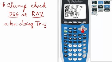Common Input Errors TI 84 Calculator: Degrees and Radians