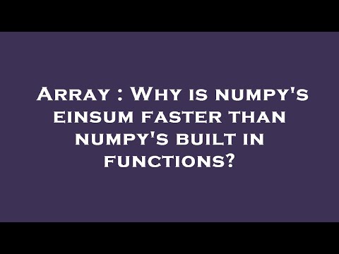Array : Why