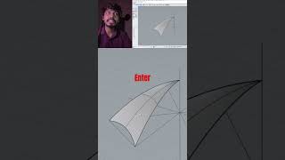 Rhino Sweep 2 Rail a easy way to create a curve surface #rhinocompute #rhino #3D
