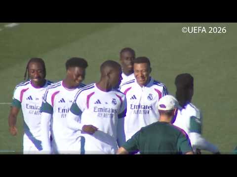 Mbappe & Real Madrid look lively in training for Roma Showdown