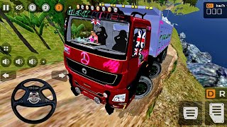 💥Bharat Benz Heavy Power Full Truck Traffic Block Offroad Driving Gameplay😱Bussid Truck Mod Update  screenshot 3