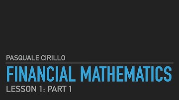 FinMath L1-1: Introduction