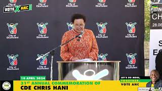 Limpho Hani's adrress at the 31st Annual Commemoration of Cde Chris Hani #VoteANC2024 #LetsDoMoreTog