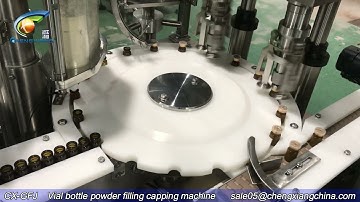 Powder vial bottle filling capping machine