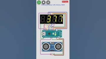 Ultrasonic Sensor & Seven Segment Display with Arduino #arduino  #shorts
