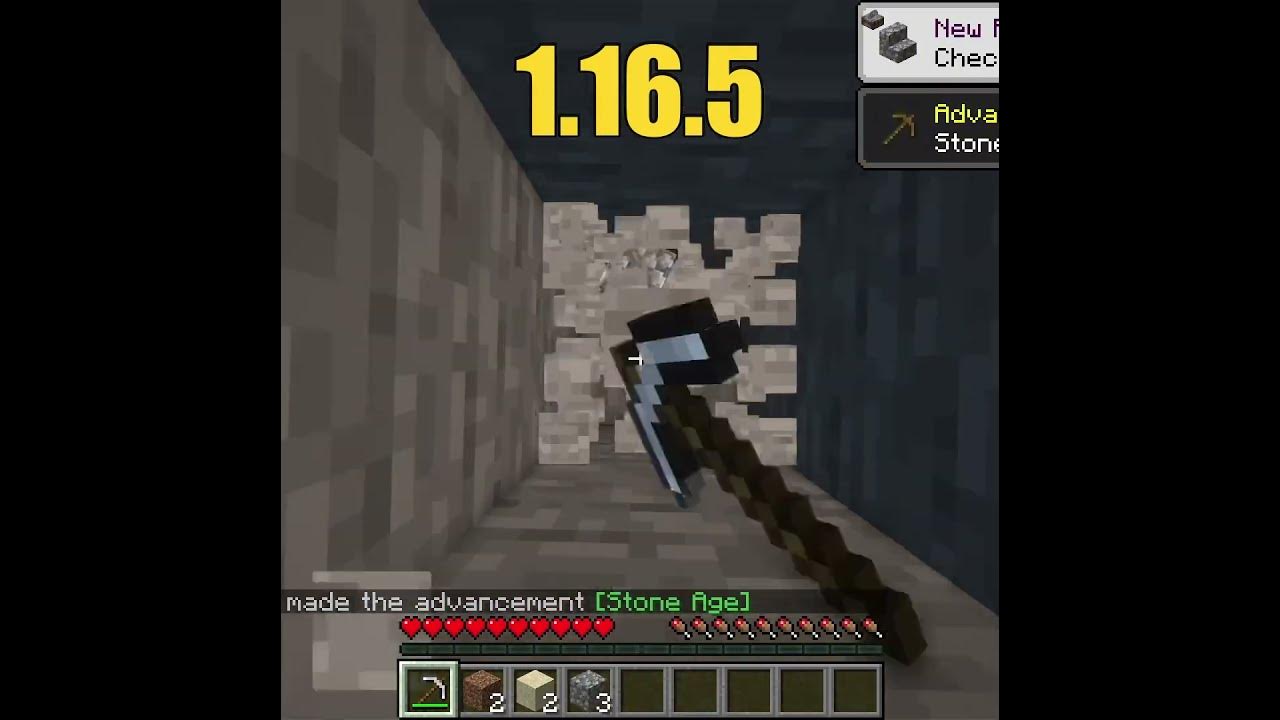 Minecraft Digging Straight Down In Different Versions YouTube