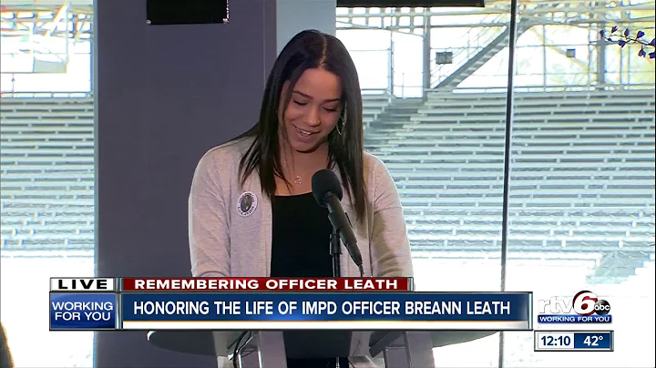 Breann Leath's sister, Tiana Leath, speaks at fune...